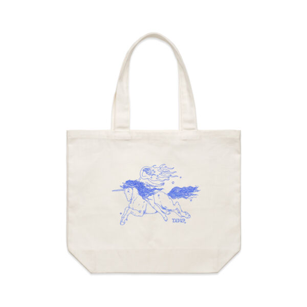 Blue Unicorn Tote Bag Thumbnail