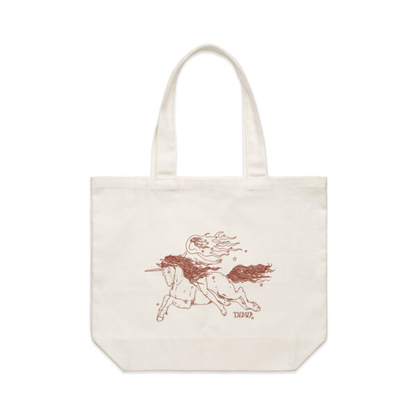 Red Unicorn Tote Bag Thumbnail